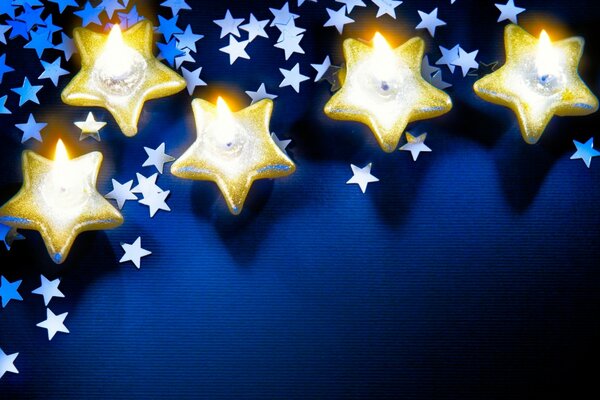 Figure 5 stars on a blue background