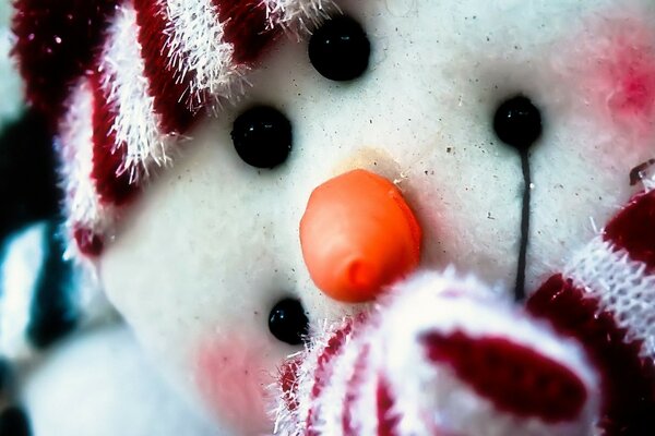 Muñeco de nieve de juguete de Navidad hecho a mano