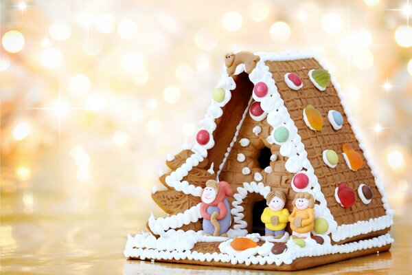 Petite maison de Noël en pain d épice