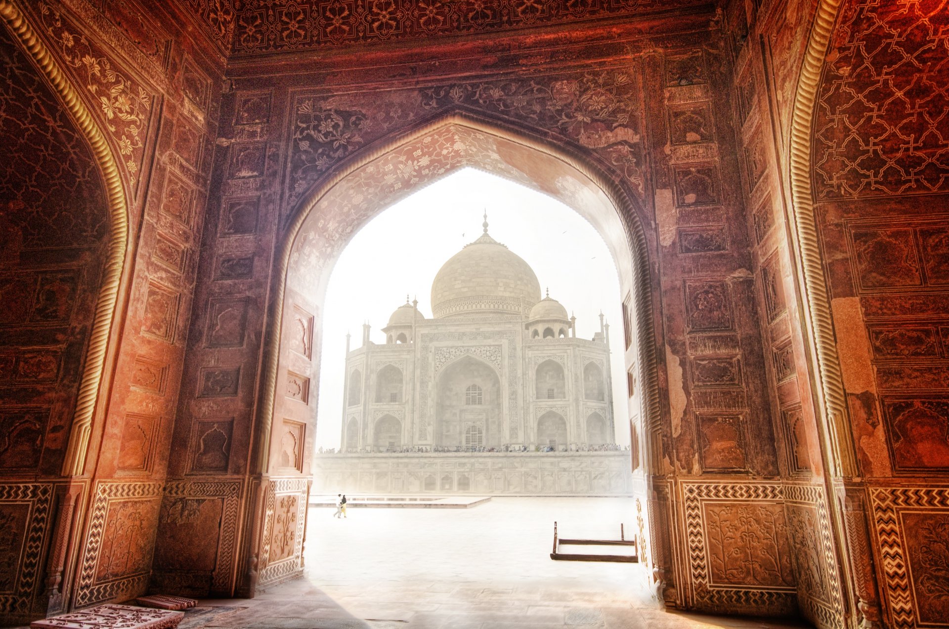 taj mahal mosquée inde paysage