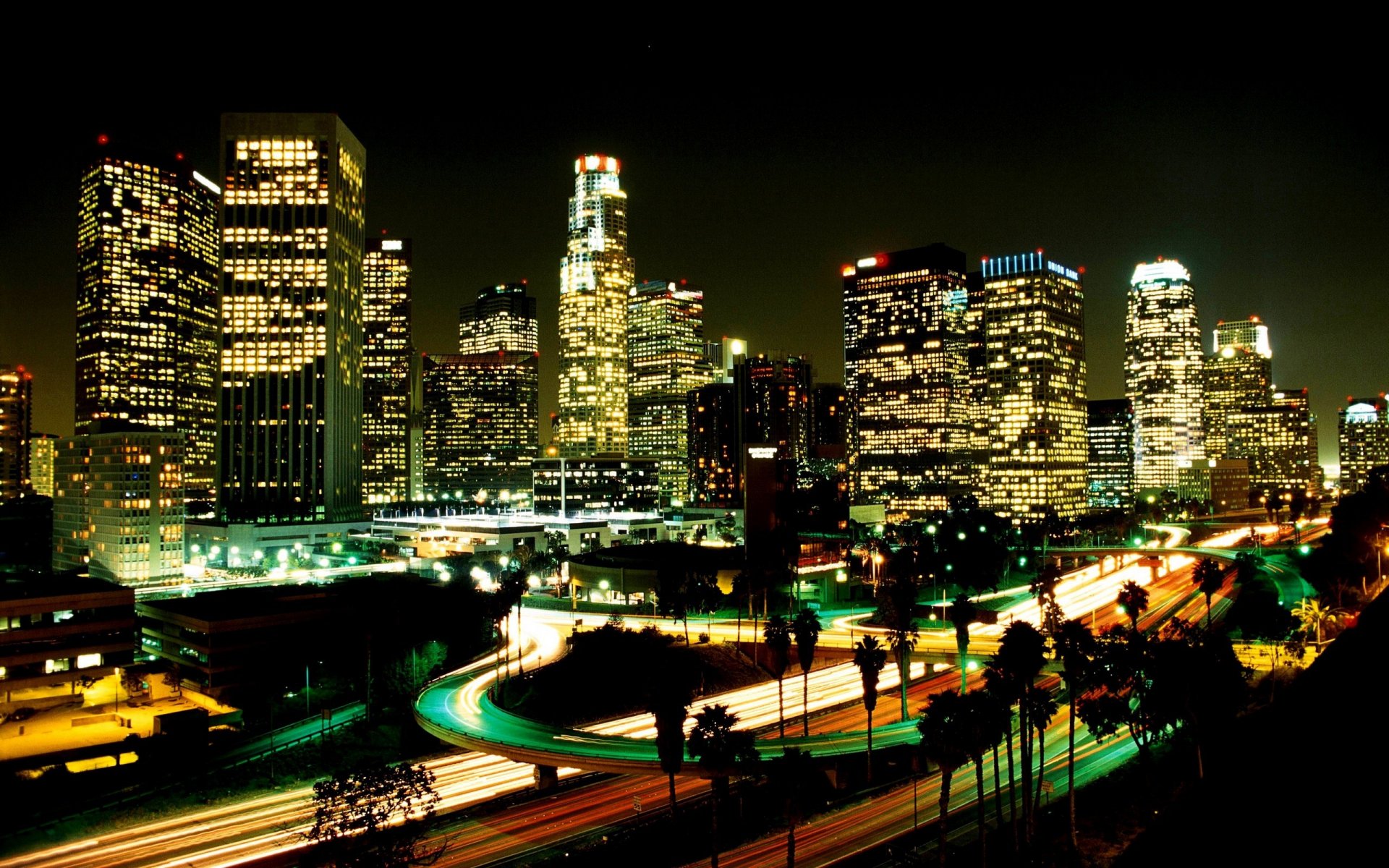 los ángeles la estados unidos noche luces