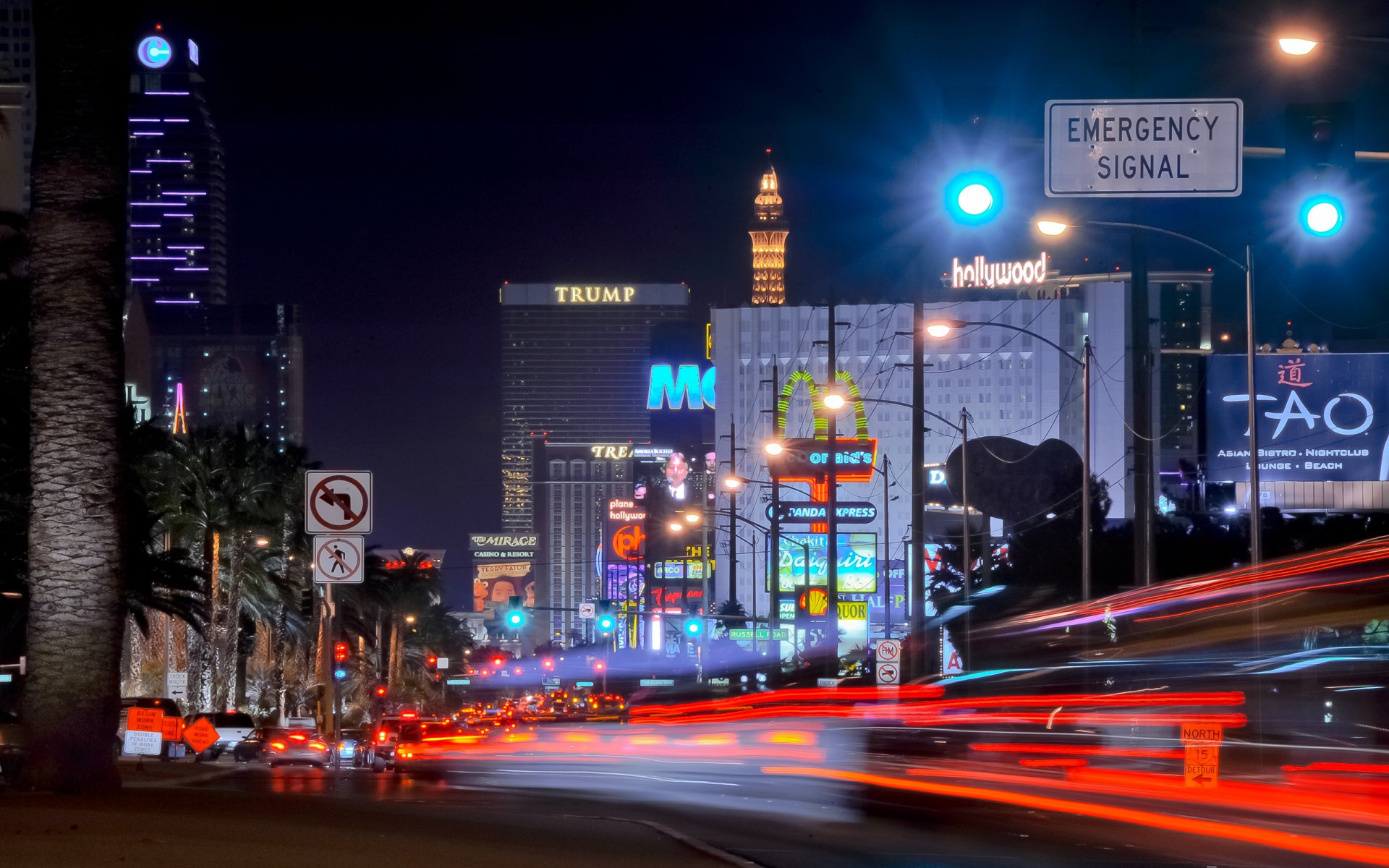 emergency signal las vegas nevada usa night