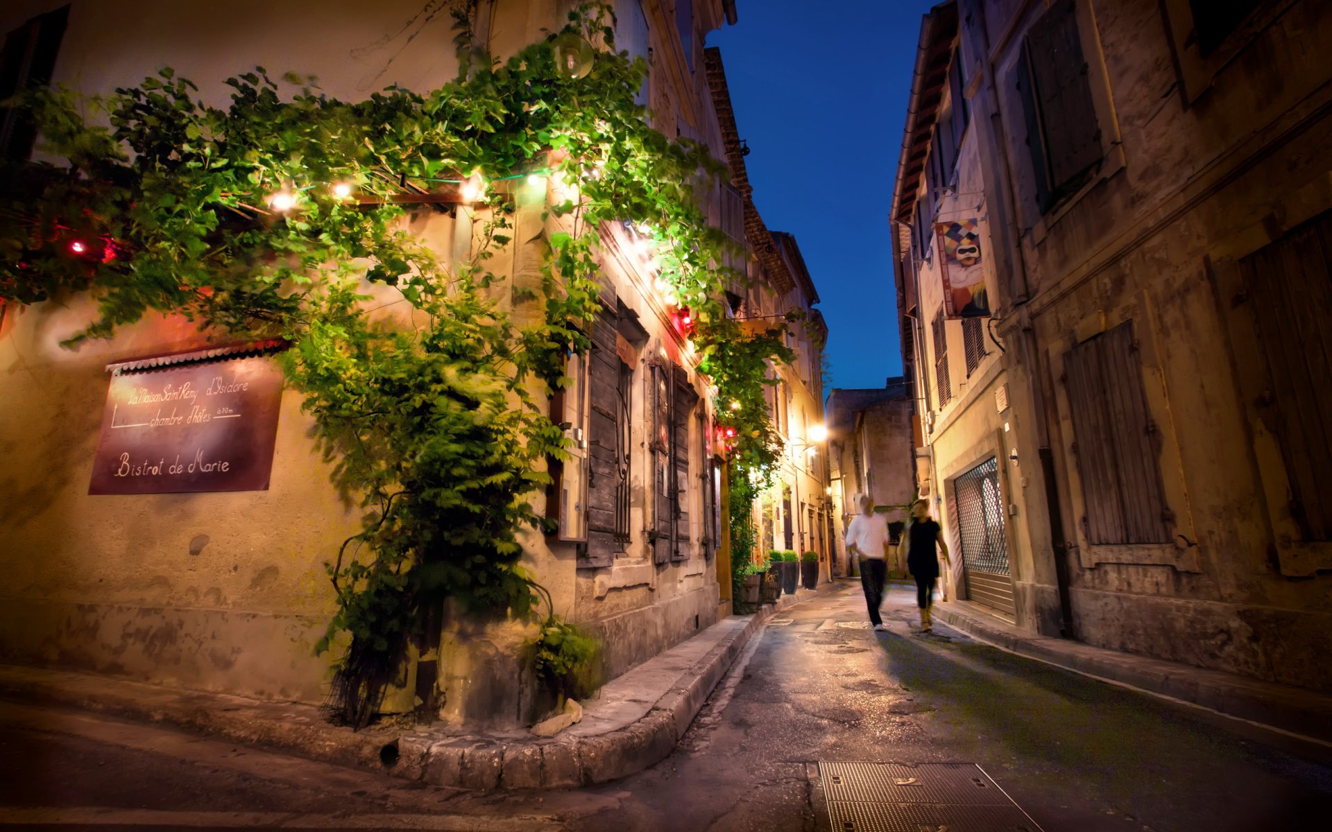 francia saint-rémy-de-provence noche calle