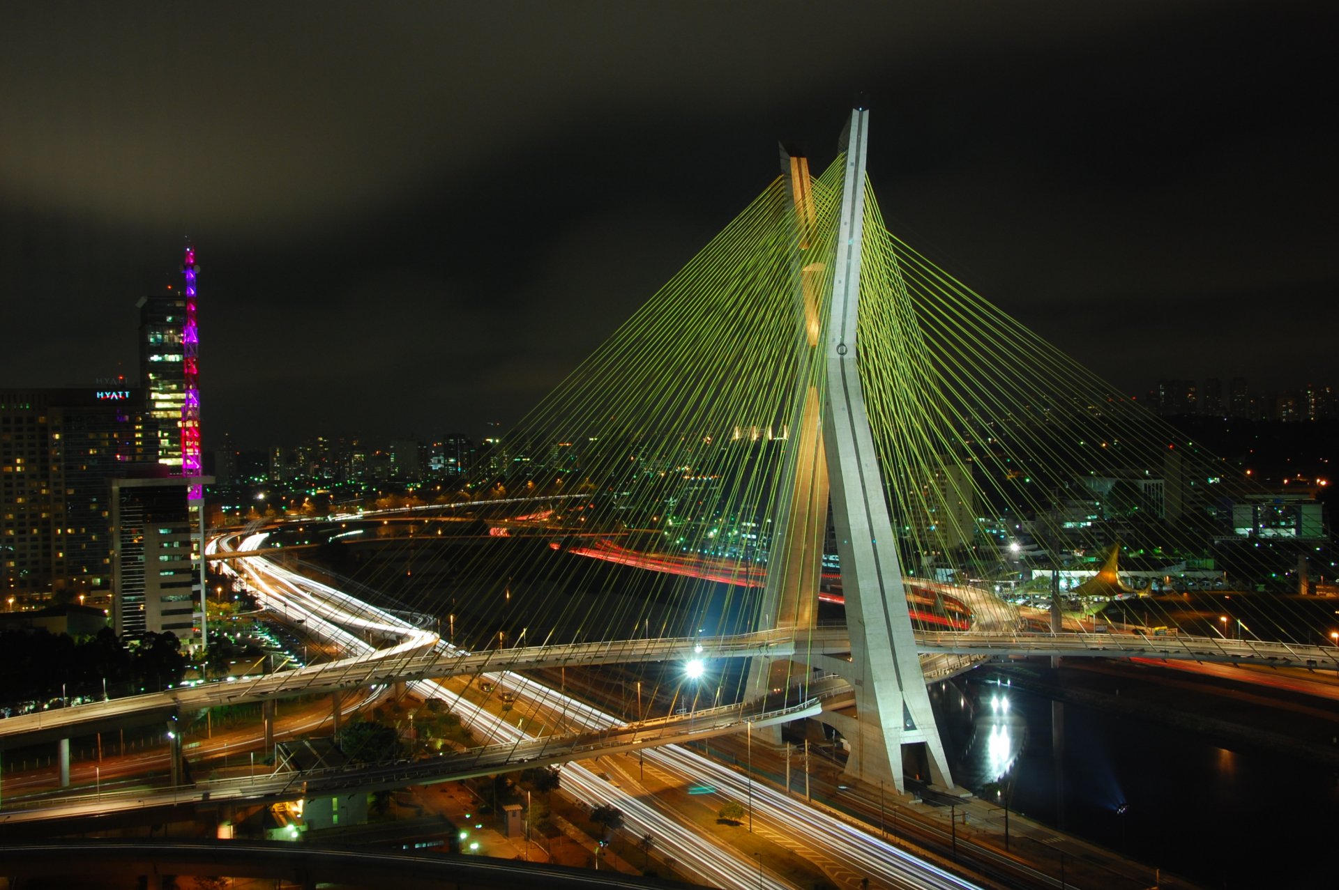 lichter straße brücken fluss brasilien são paulo