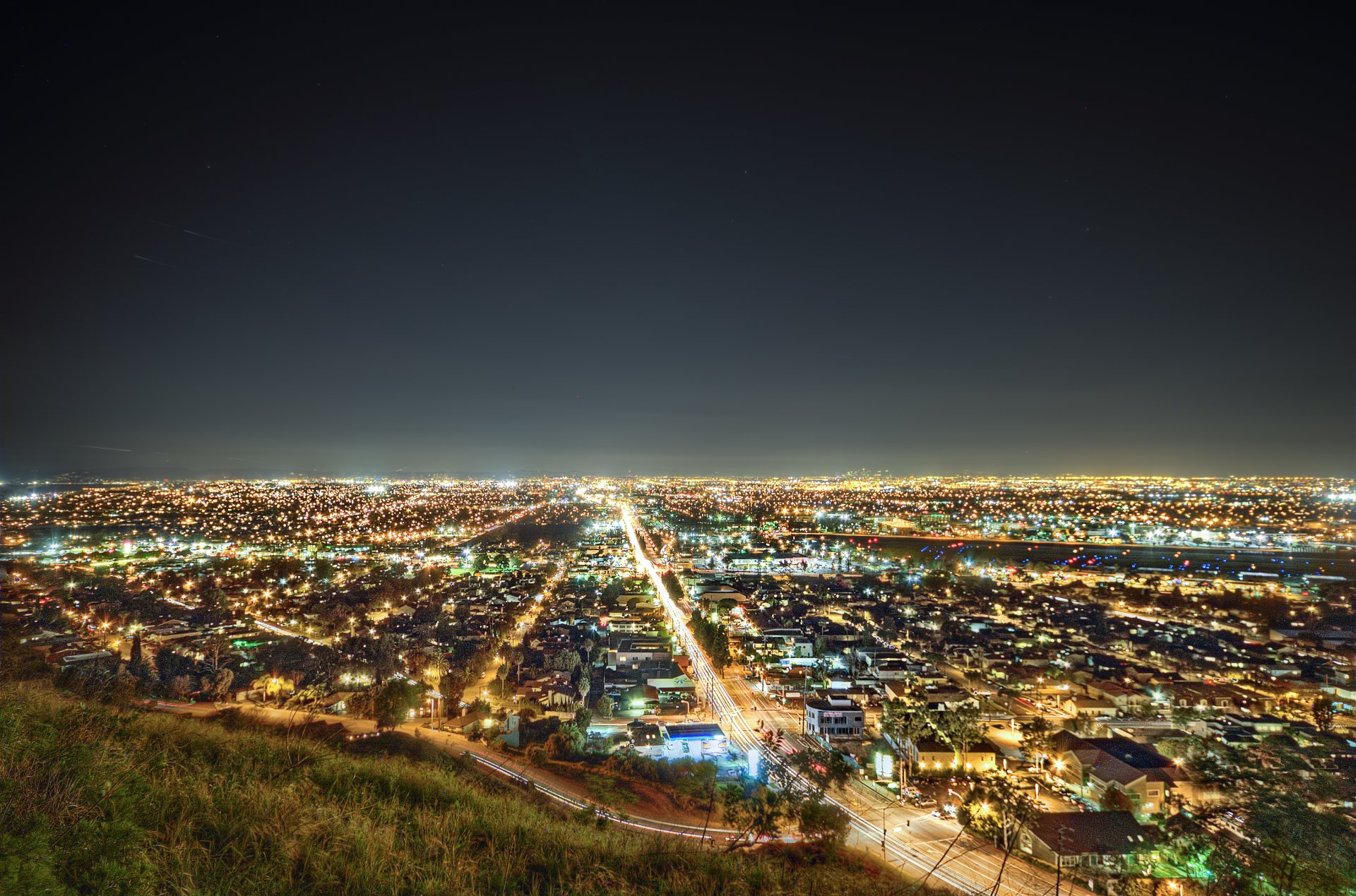 the south bay los angeles la california usa lights night