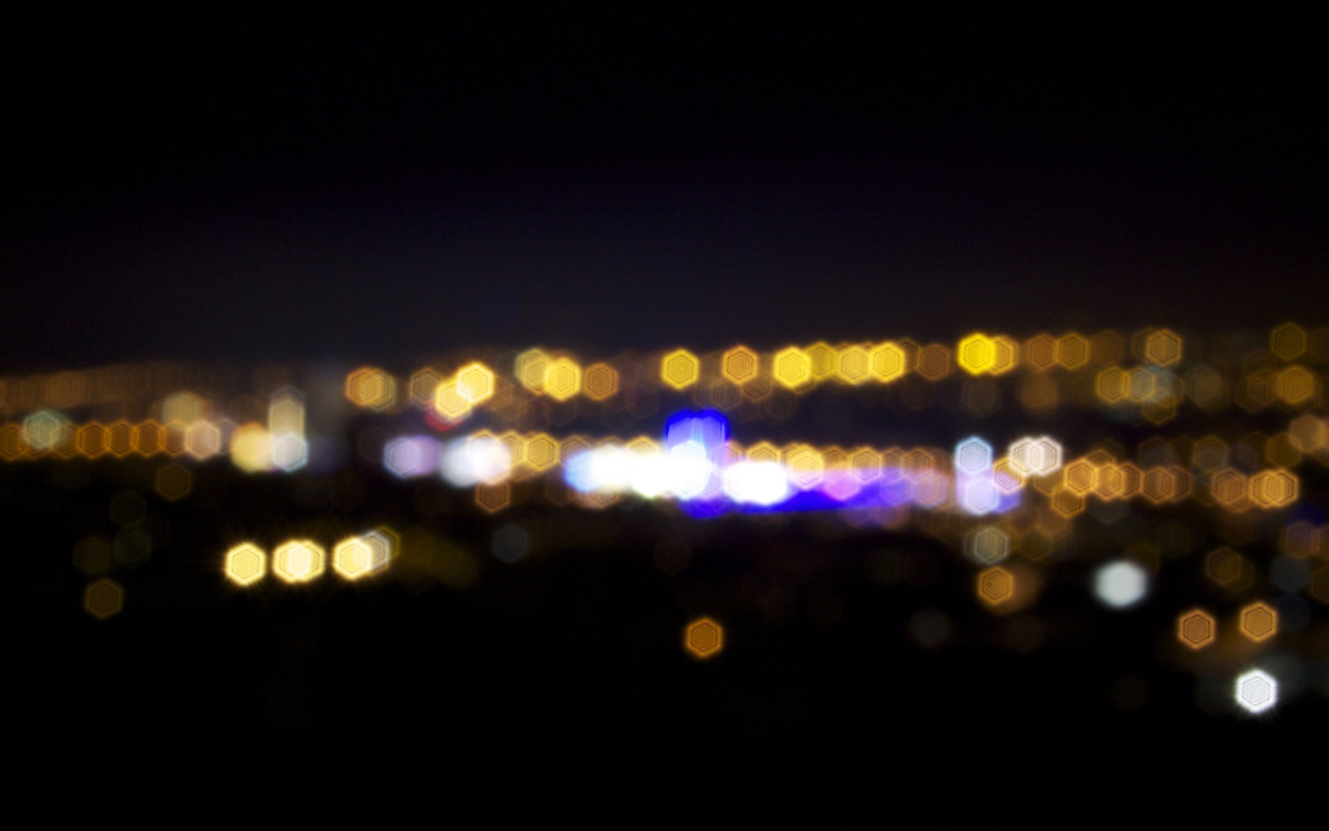 town lights bokeh