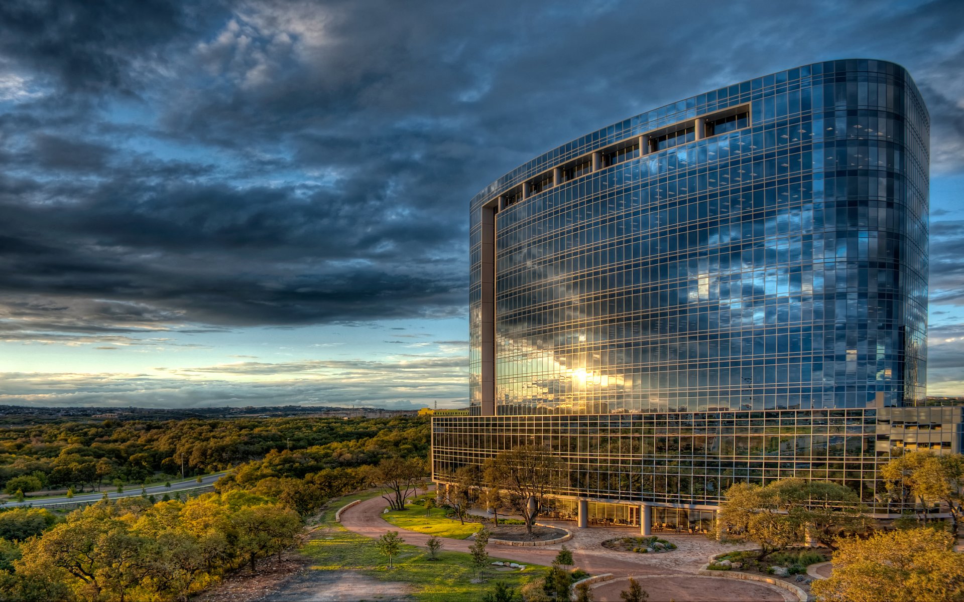 san antonio texas états-unis nuages tesoro compagnie pétrolière coucher de soleil