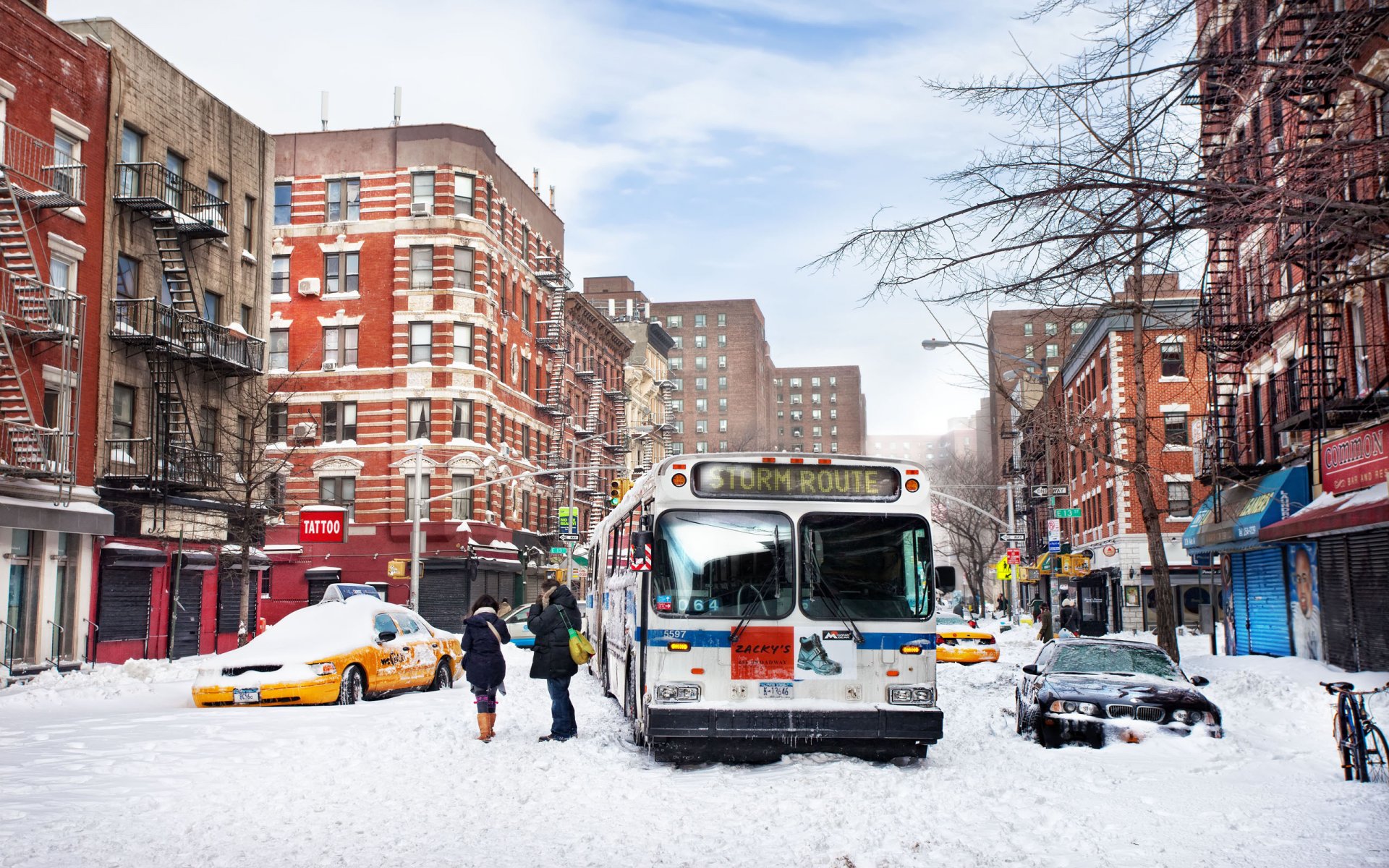 new york city usa east village schnee winter winter