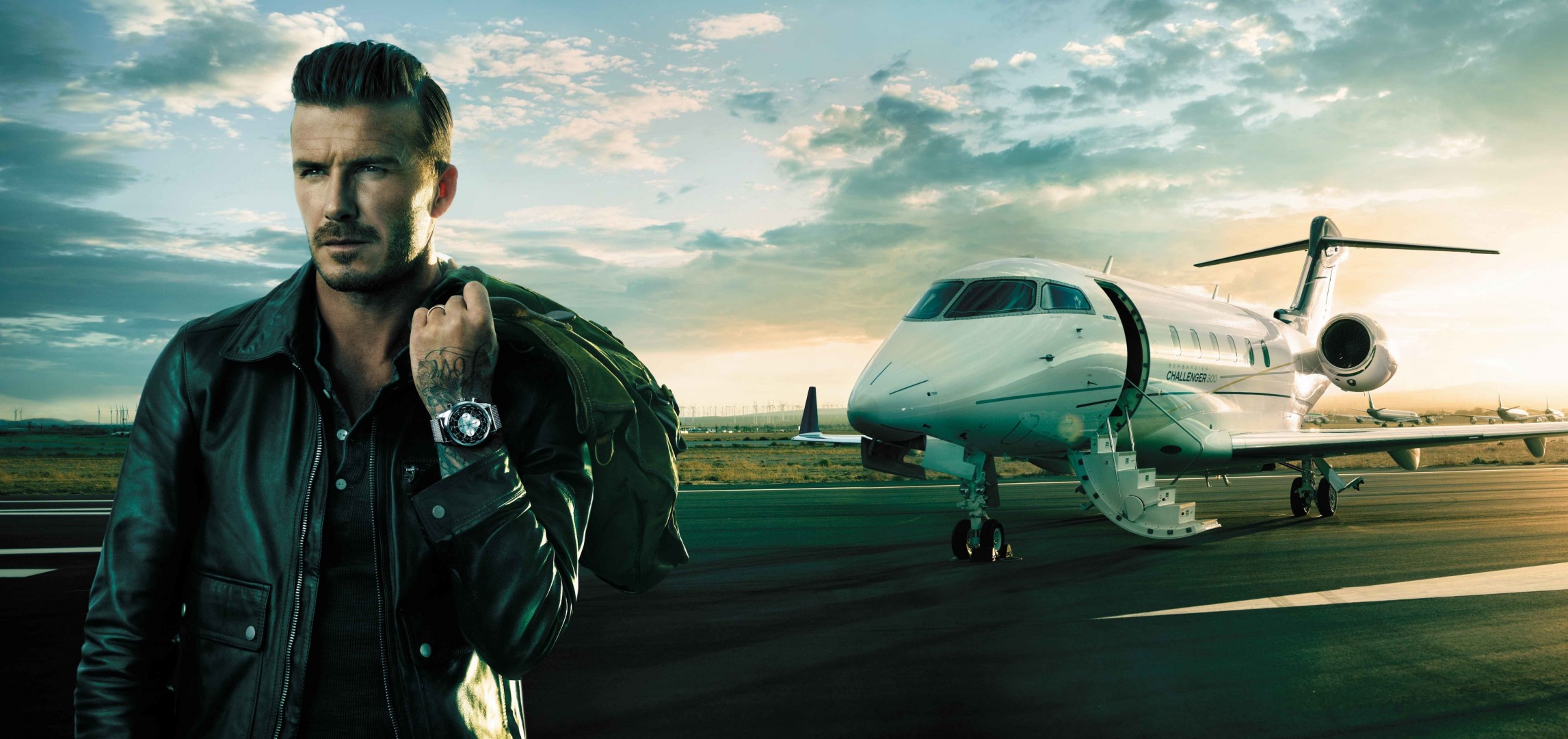 david beckham avion breitling horloge