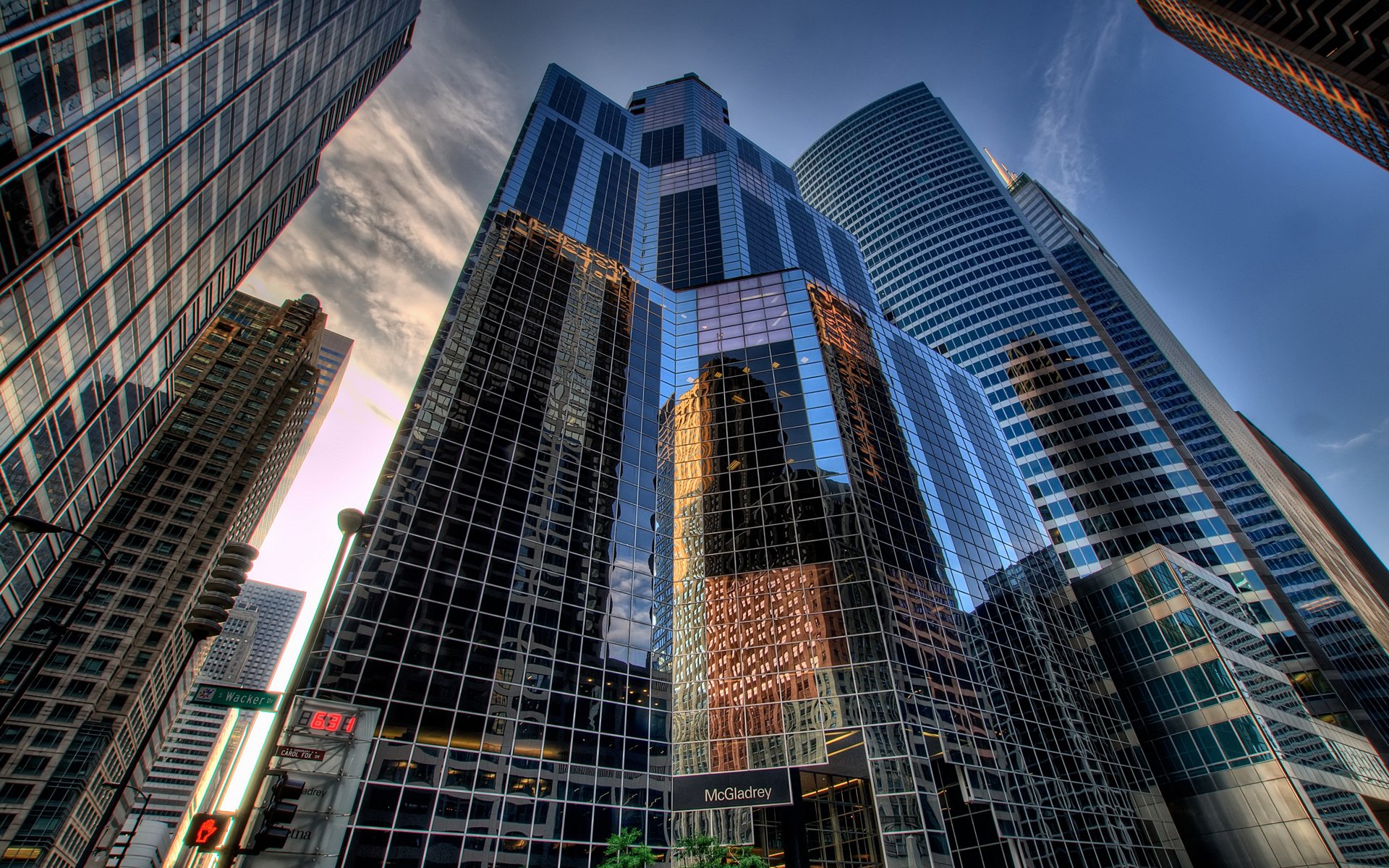 estados unidos estados unidos ciudad chicago casas rascacielos cielo nubes hdr