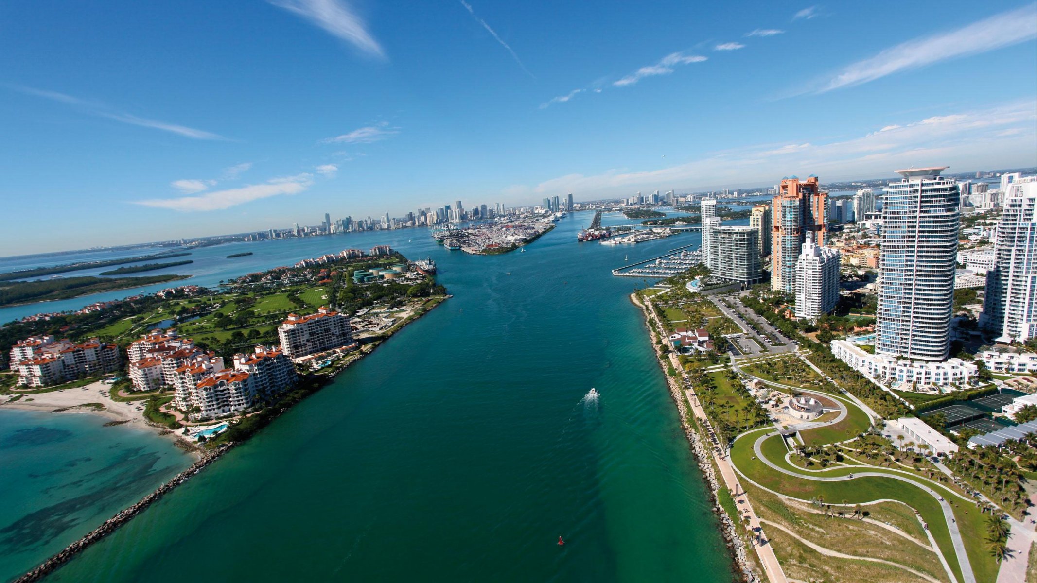 miami town ocean sky