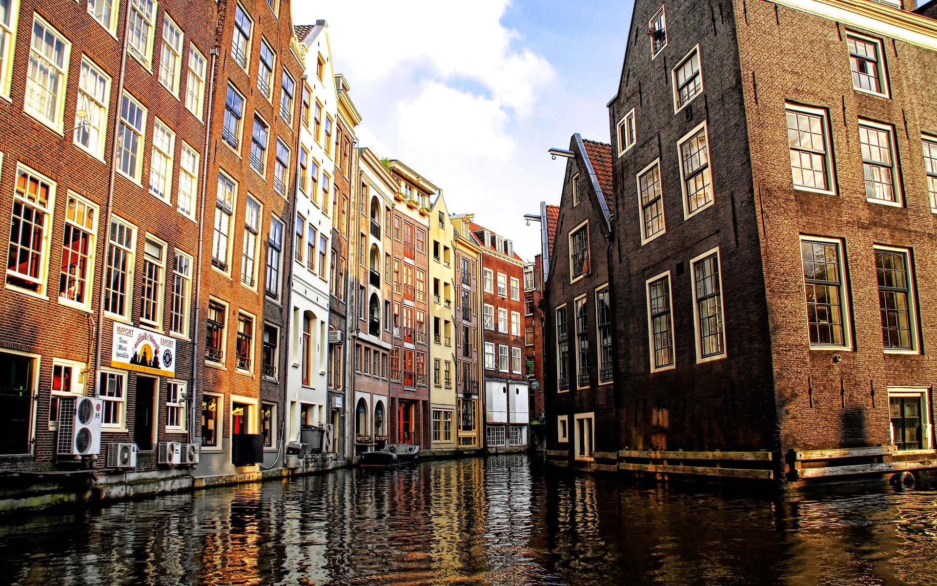 amsterdam canal de venecia casas edificios ciudad