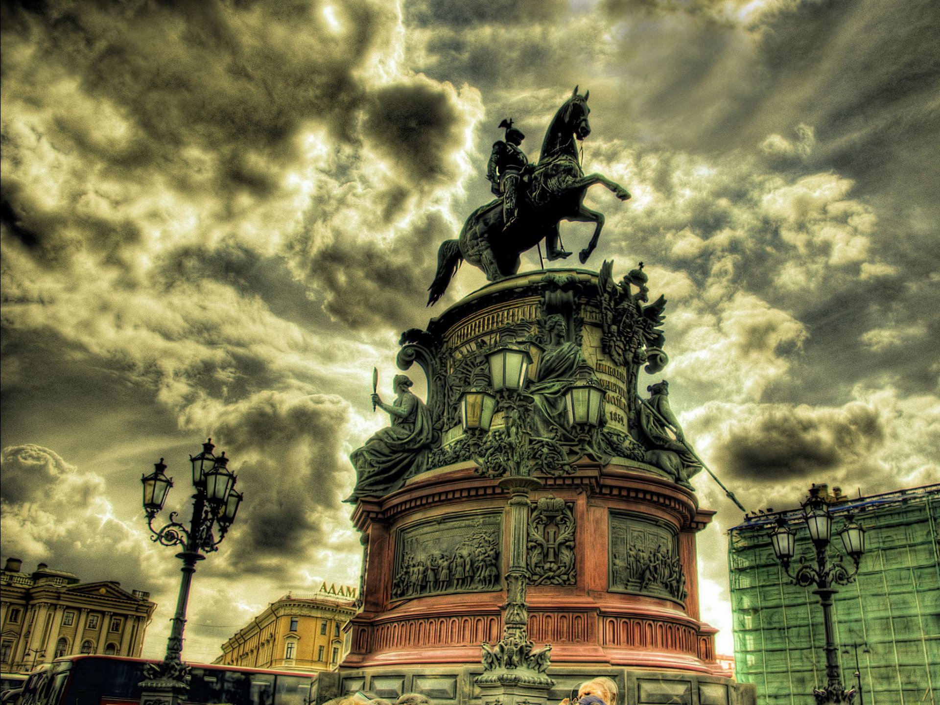 plac izaaka sankt petersburg jeździec miedziany