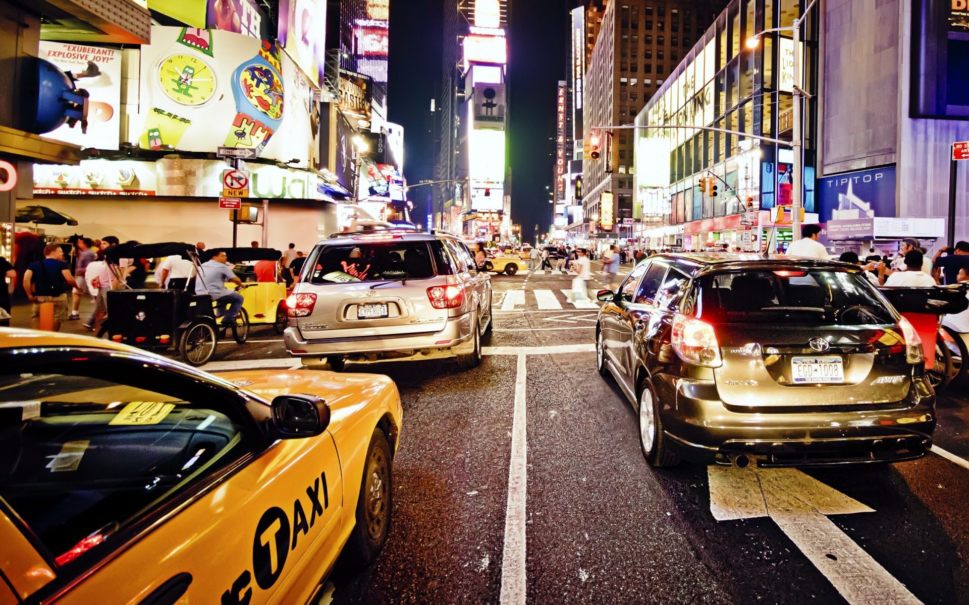 traffic jam new york stati uniti notte