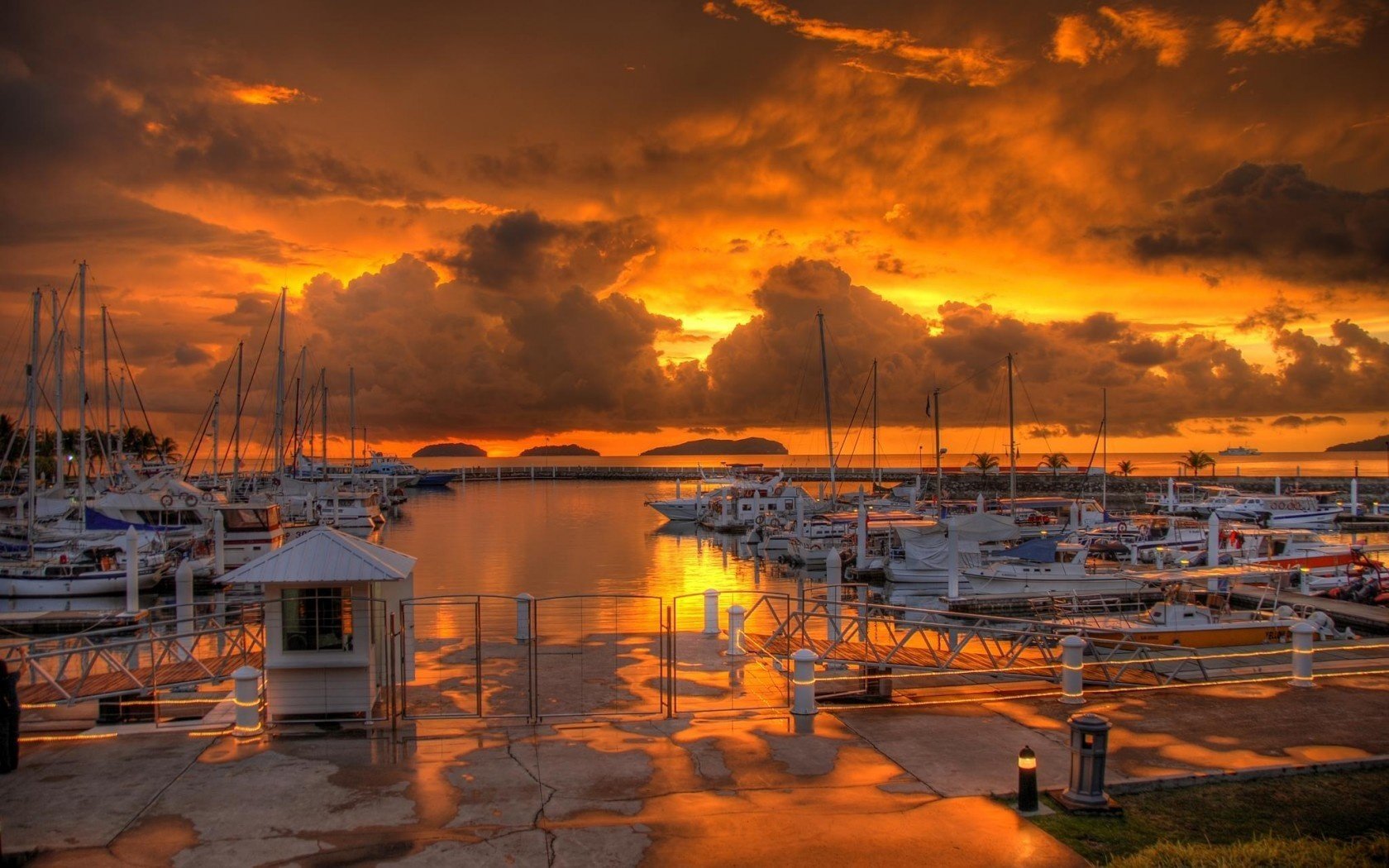 clouds pier sunset sea cloud