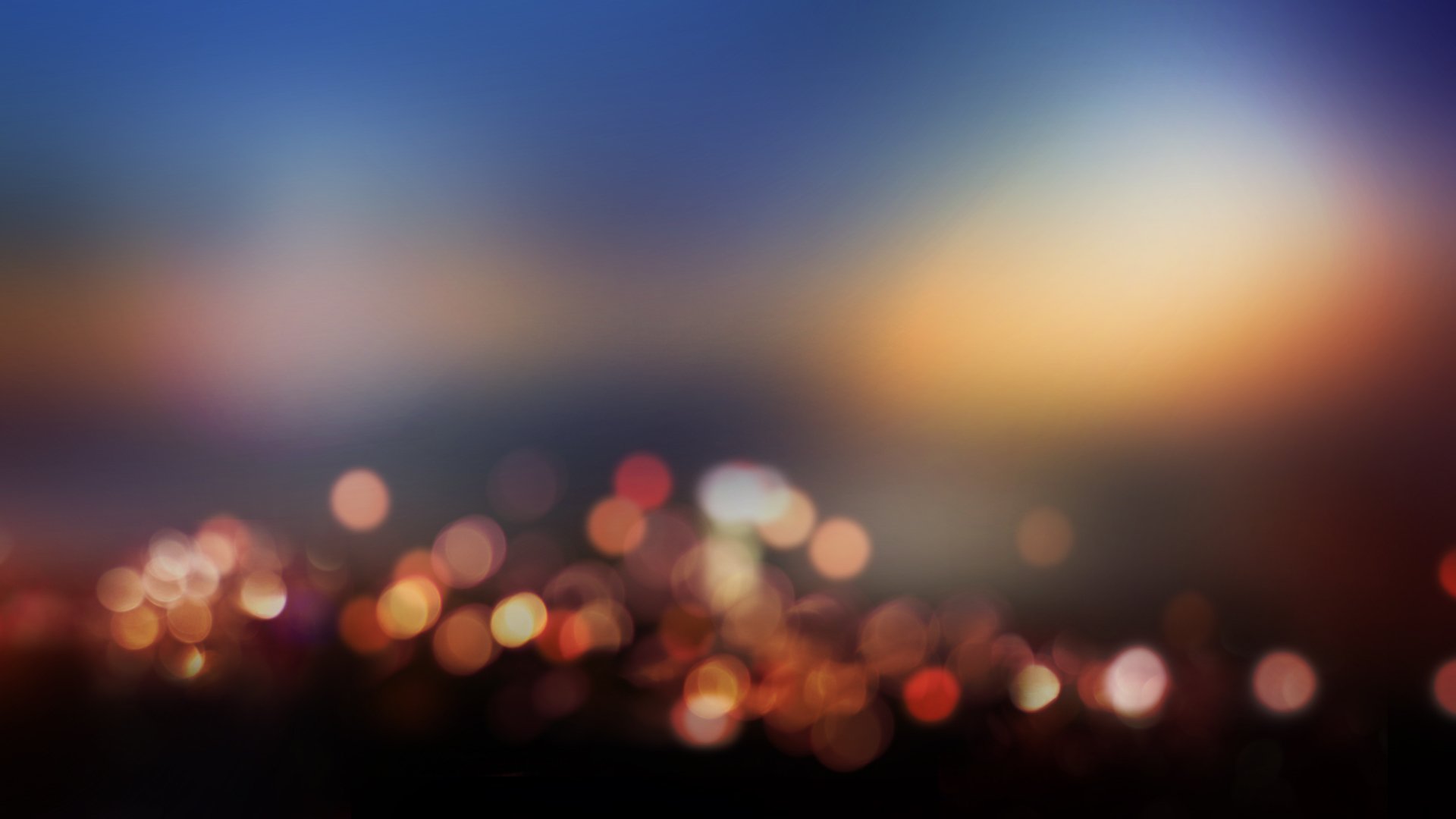 town night lights paint light bokeh city colors 1920x1080