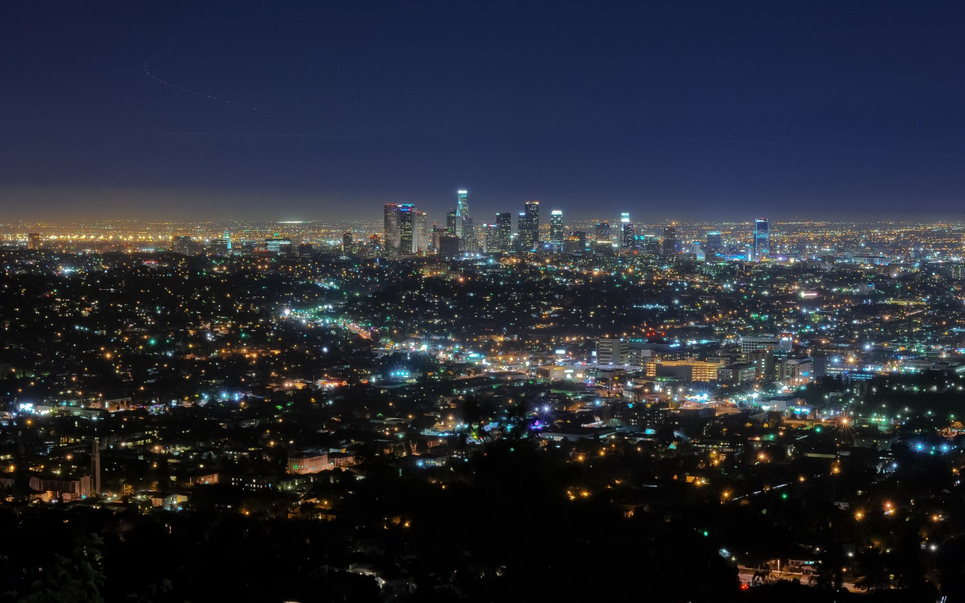 los angeles californie californie du sud états-unis centre nuit lumières