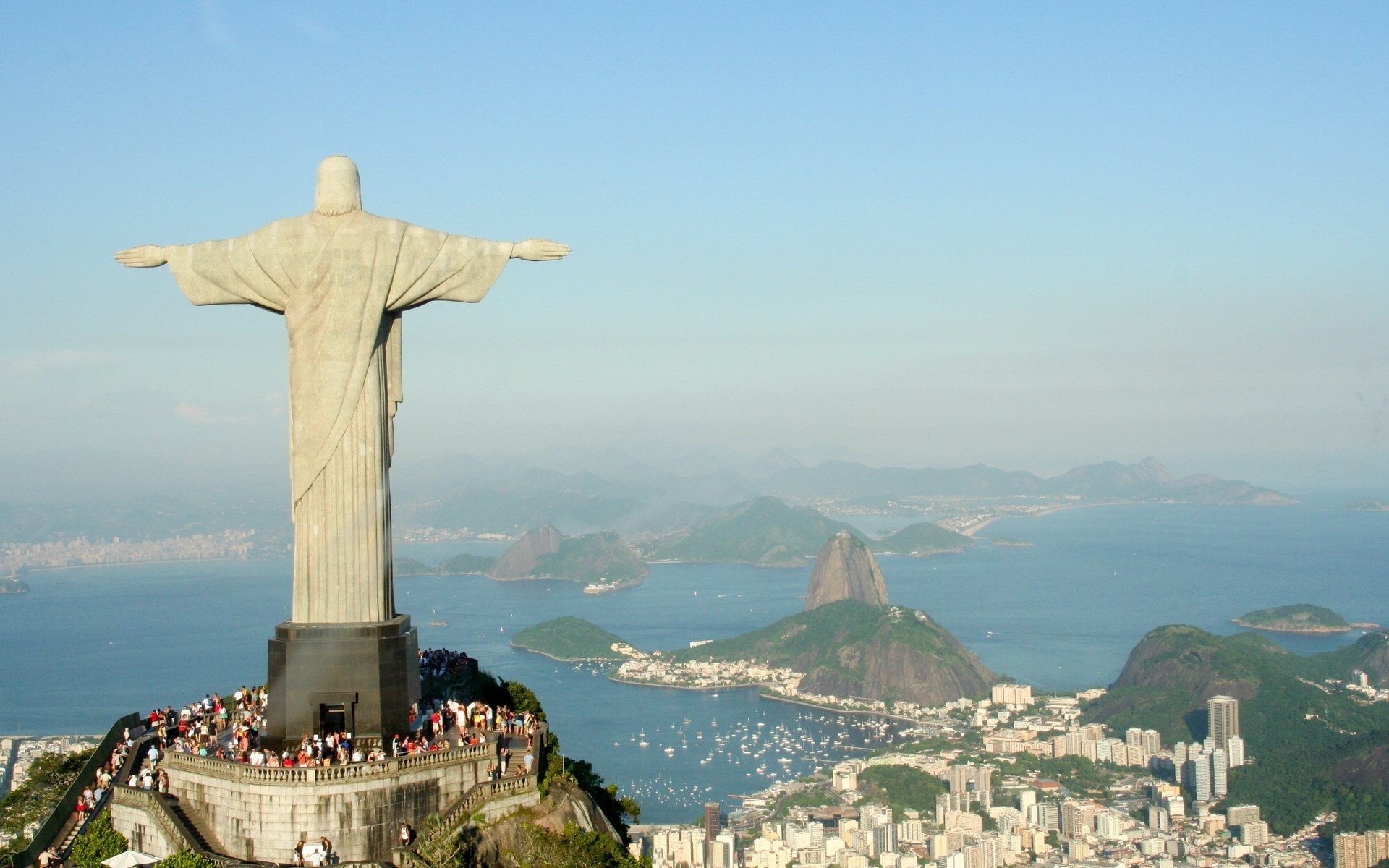 statua cristo salvatore rio de janeiro cristo redentor rio de janeiro brasile splendida vista cielo panorama