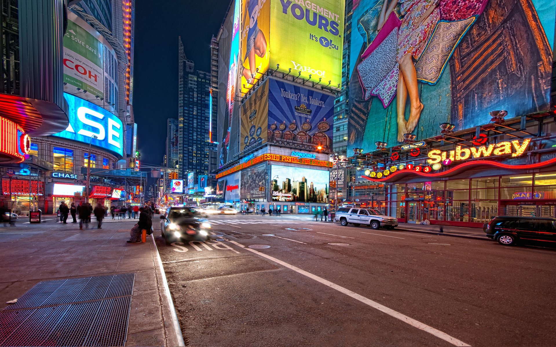 nueva york estados unidos times square 42 y 7 noche