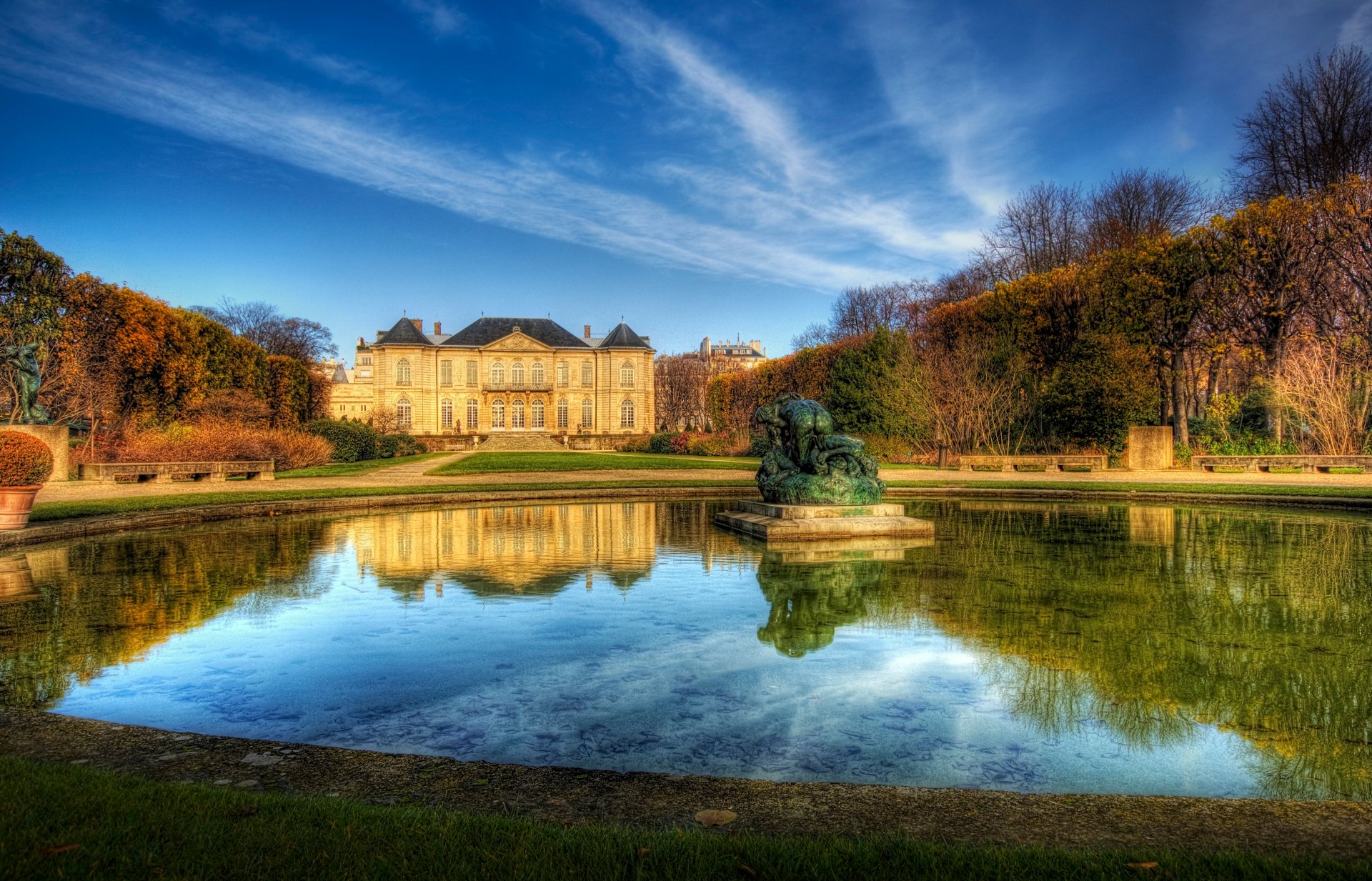 parís fuente finca agua francia casa cielo