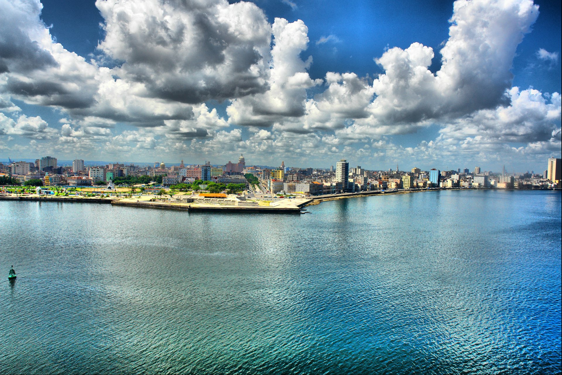 cuba havana embankment hdr hdr