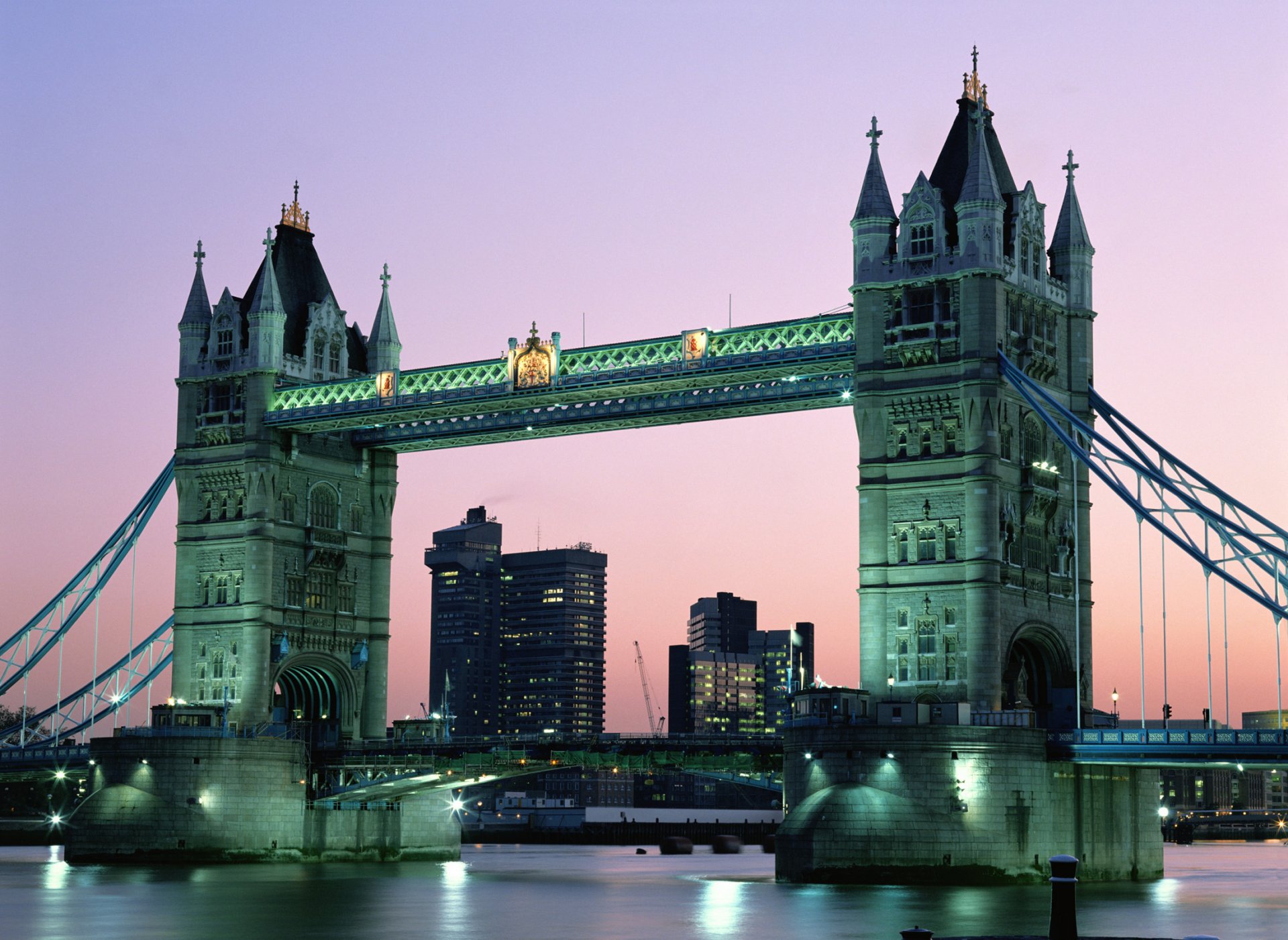 londres pont ville eau soirée