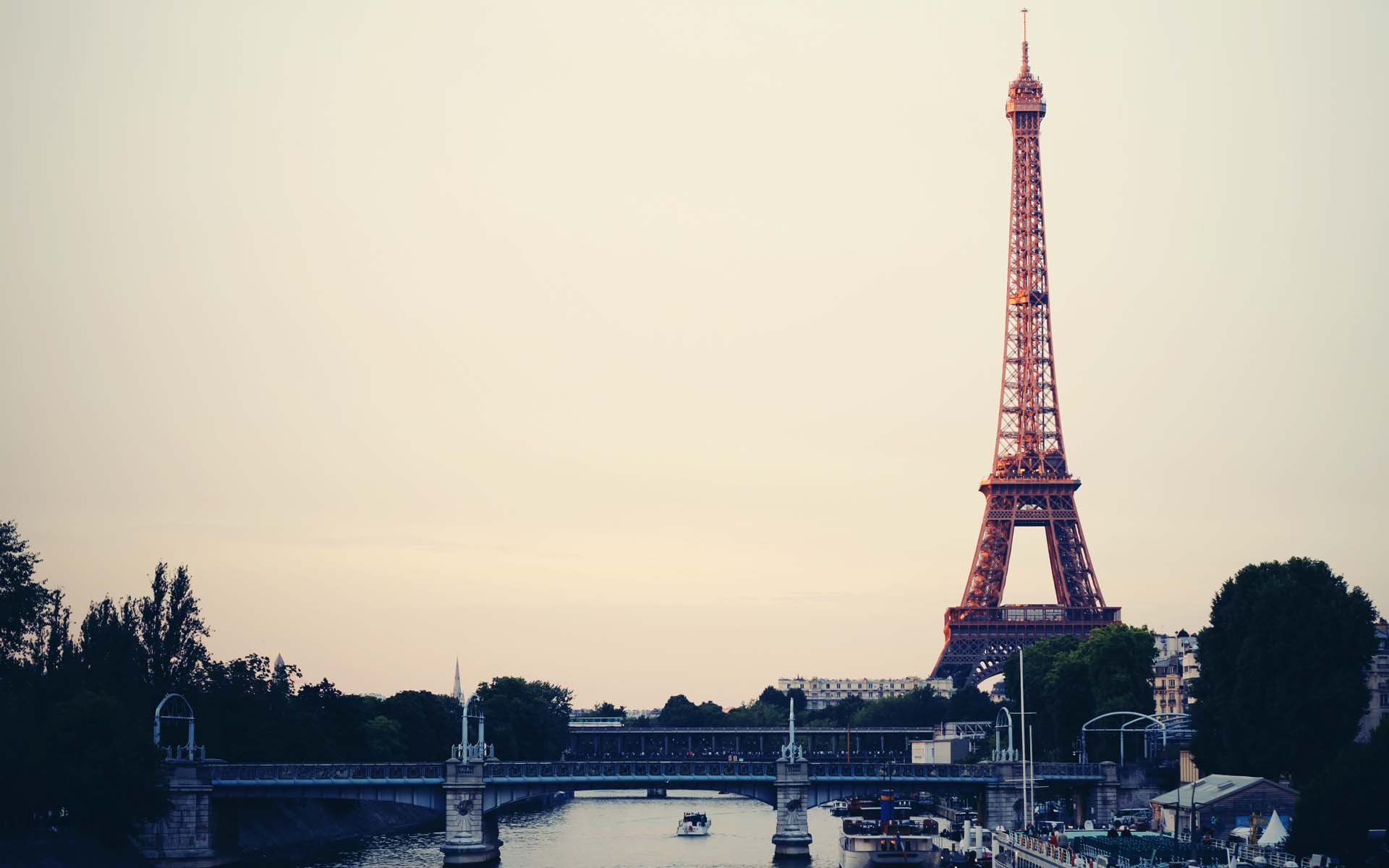 paris eiffel tower france city sky photo