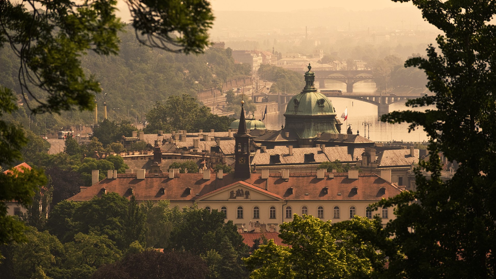 prague république tchèque pont rivière