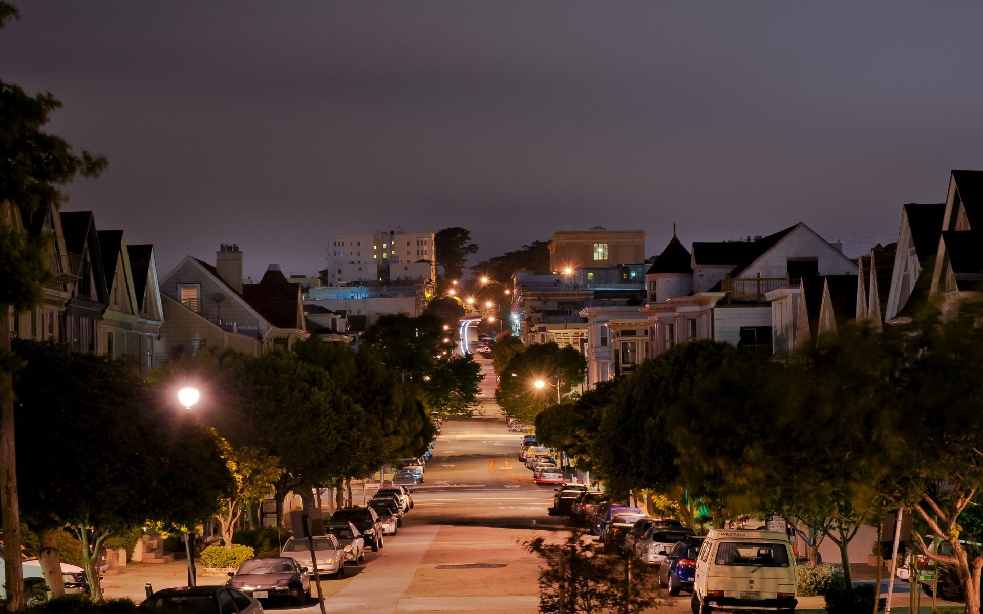 rue de la jetée san francisco californie rue nuit lumières