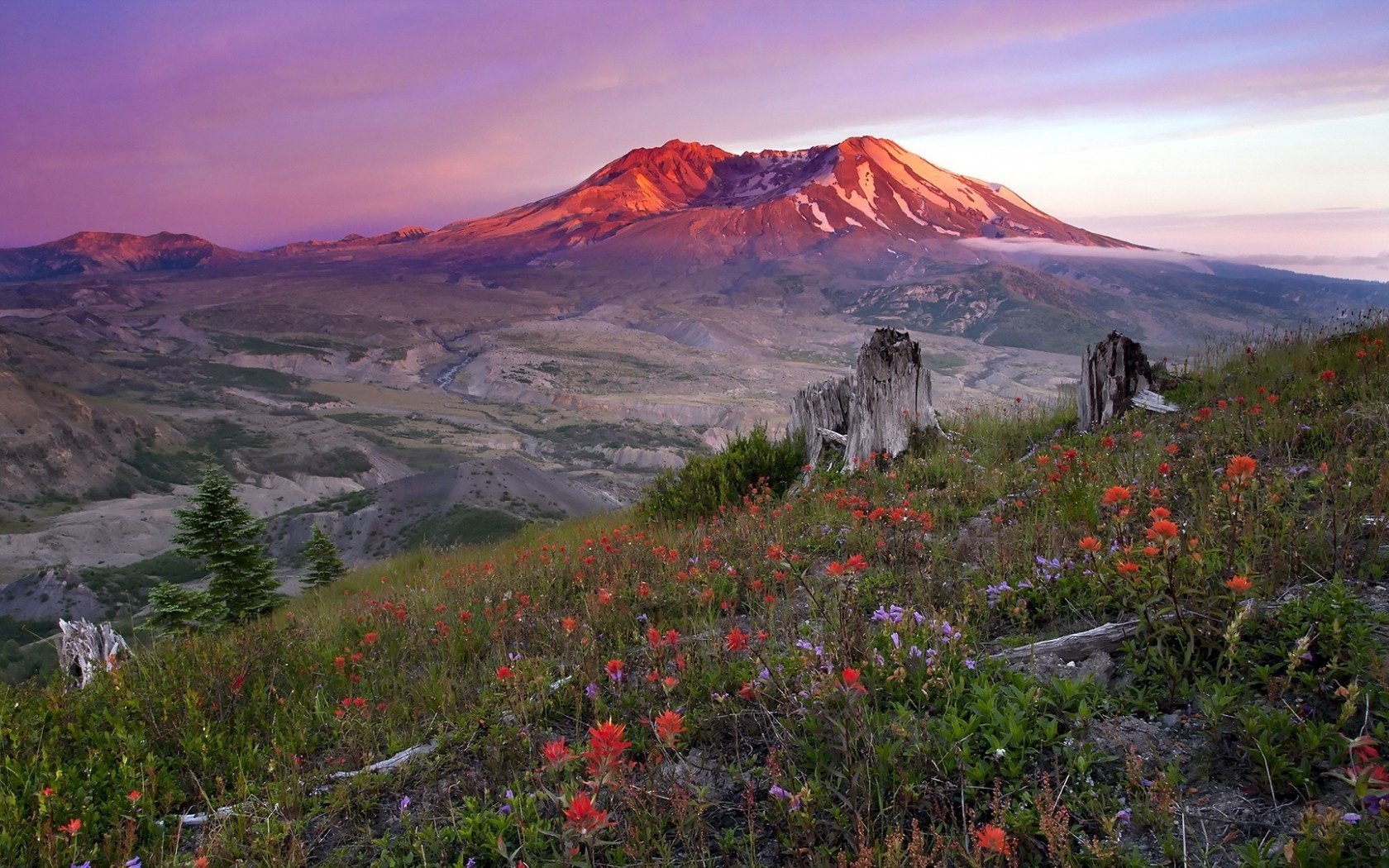 unset mountains nature landscape