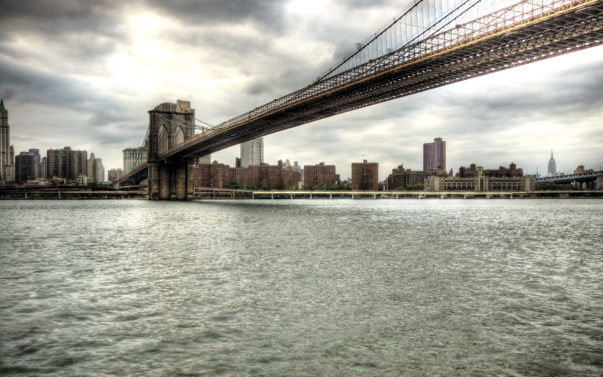 nueva york nueva york brooklyn puente agua ciudad manhattan manhattan