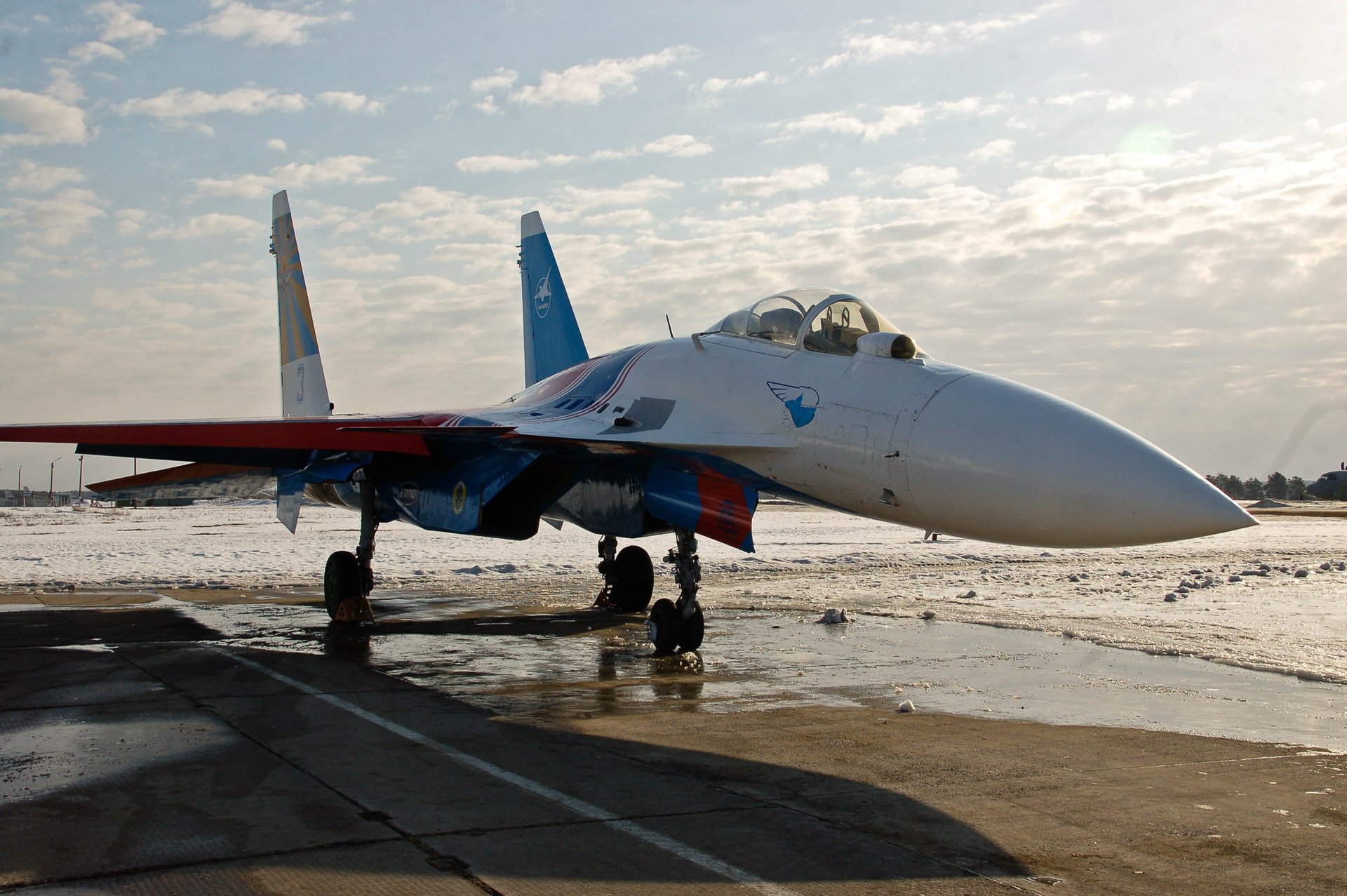 caballeros rusos avión su-27 luchador