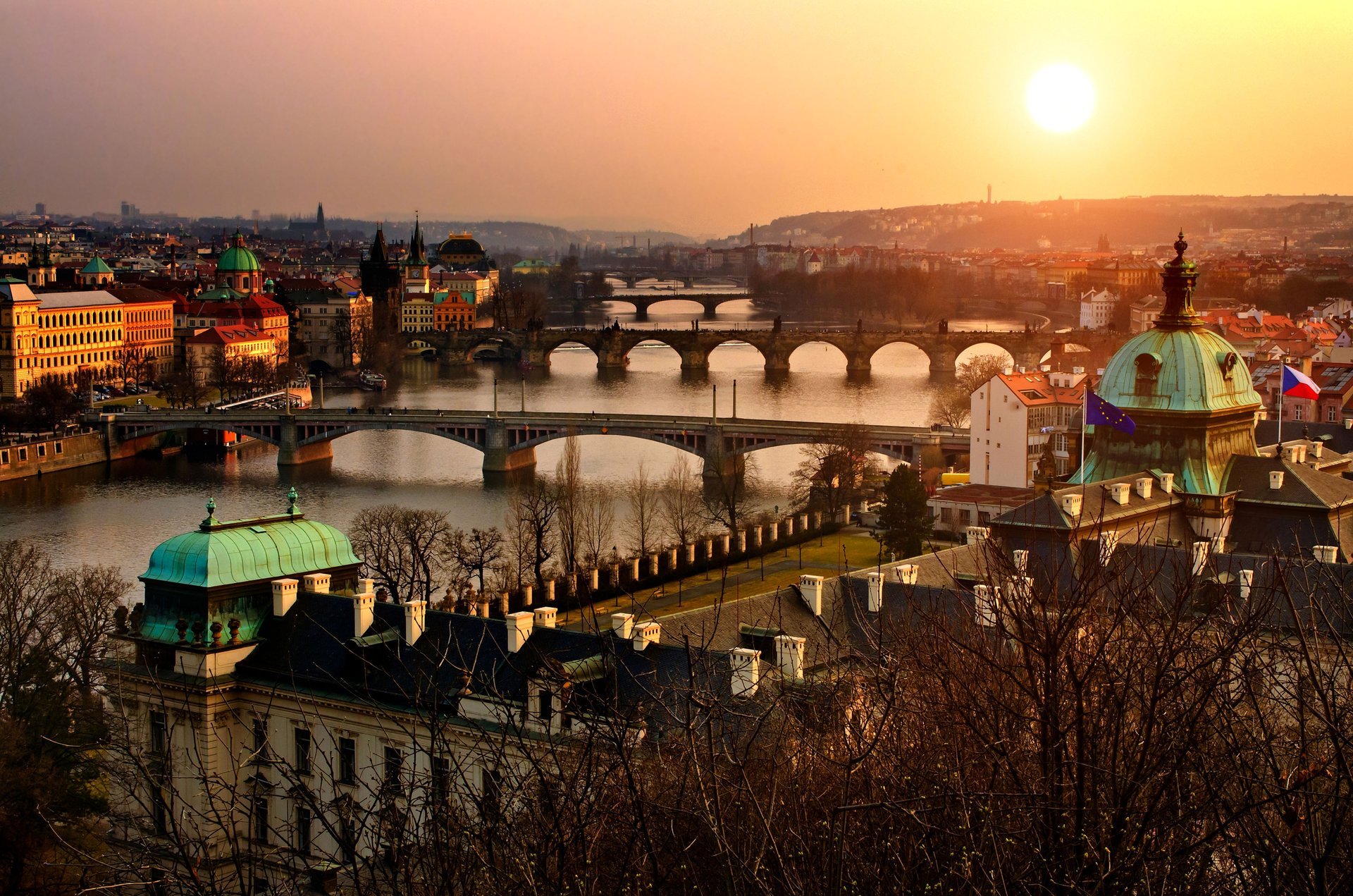 prague old town history czech czech republic the old town night sunset architecture