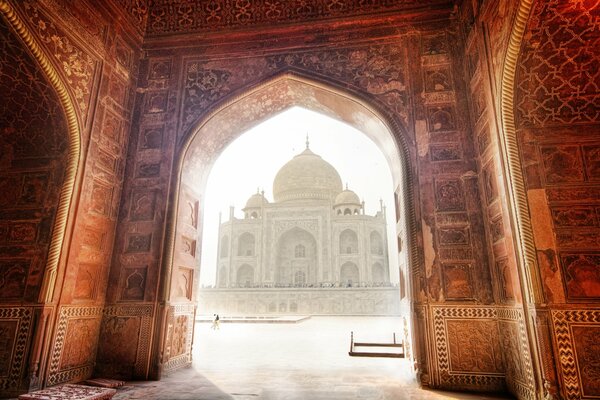 Taj Mahal India photo mosque