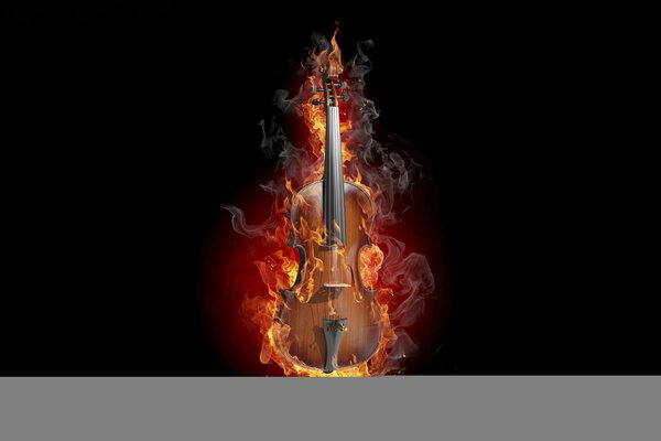 Fiery creative expensive violin