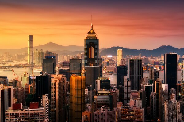 Night view of Hong Kong