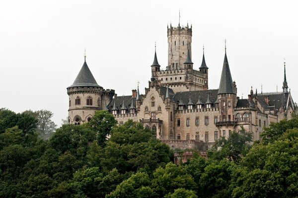 The most beautiful castle of Marienburg which was designed for the Gothic style