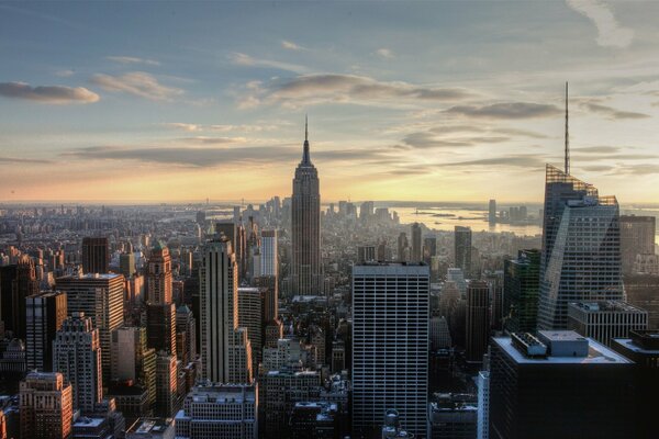 Blick von oben auf New York