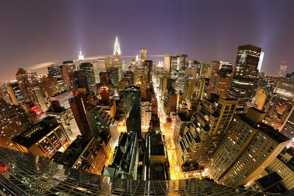 Vista panorámica de Manhattan desde un rascacielos