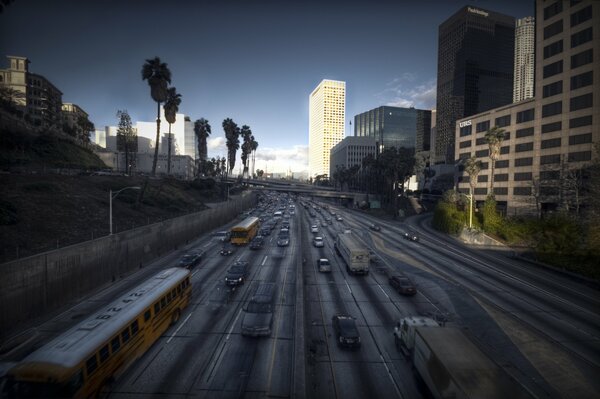 Paesaggio urbano di Los Angeles, città degli Angeli