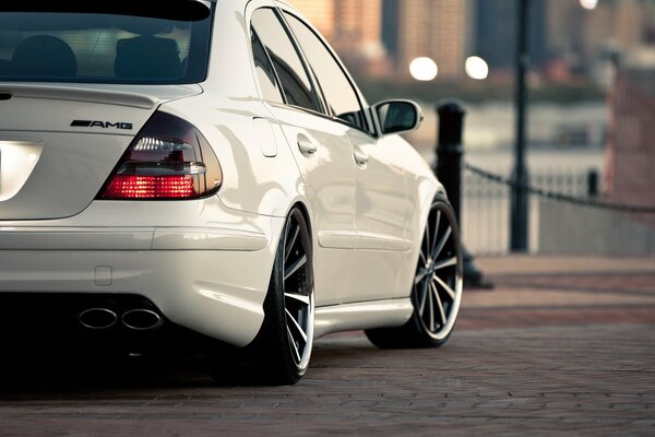 Mercedes Class E on the pavement