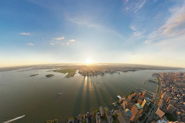 Vista a Volo d uccello di New York