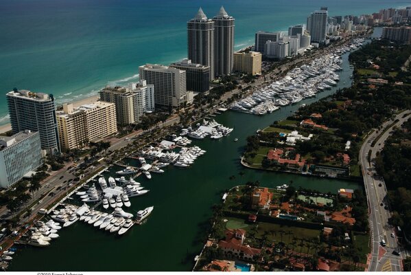 Vista a Volo d uccello di Miami