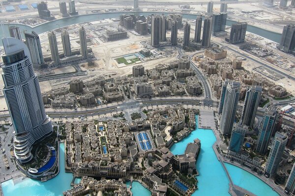 Vista a Volo d uccello di Dubai