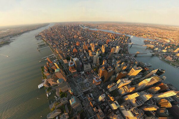 Panorama de la famosa ciudad de nueva York