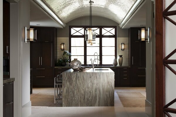 Designer kitchen in a country villa