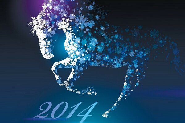 Astrazione cavallo. Capodanno 2014