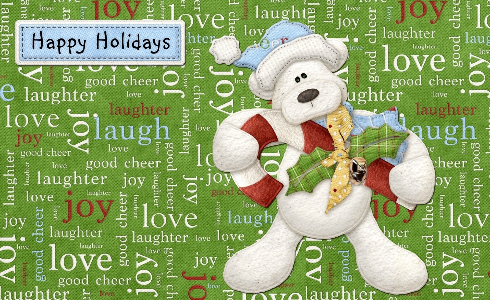 holiday inscription teddy bear