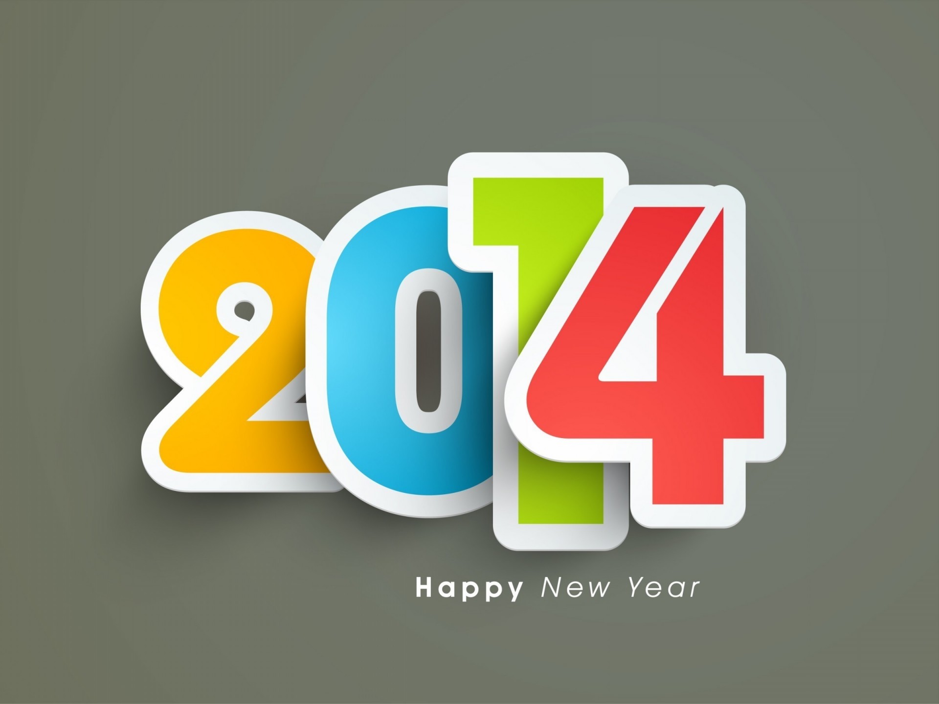 new year holiday saver wallpaper numbers 2014 flower