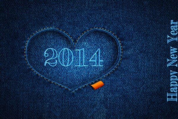 Jeans inscription 2014 festive